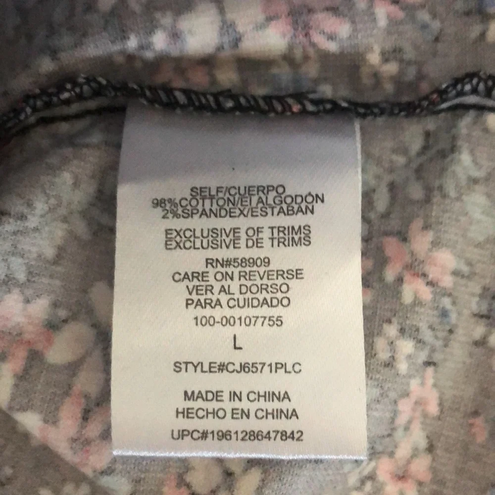 COPPER KEY Multi floral lightweight corduroy mini skirt NWT L
